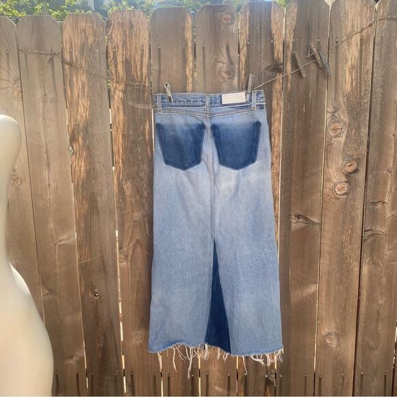 Re/done Levi’s Blue Denim midi skirt size 26 - Picture 11 of 16